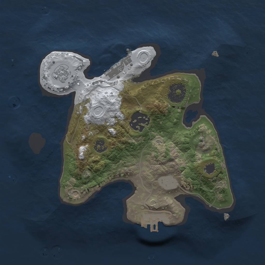 Rust Map: Procedural Map, Size: 2048, Seed: 634748, 9 Monuments