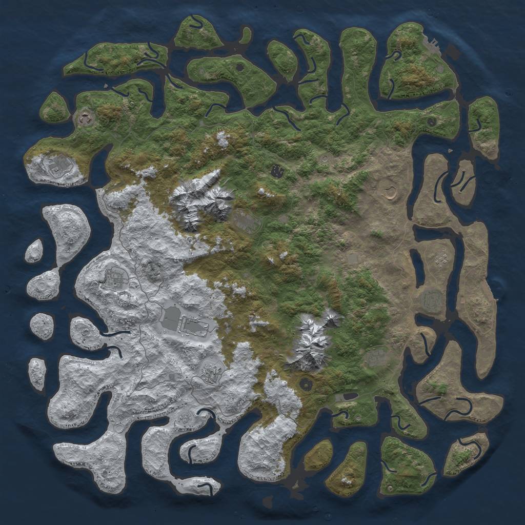 Rust Map: Procedural Map, Size: 6000, Seed: 149119201, 20 Monuments