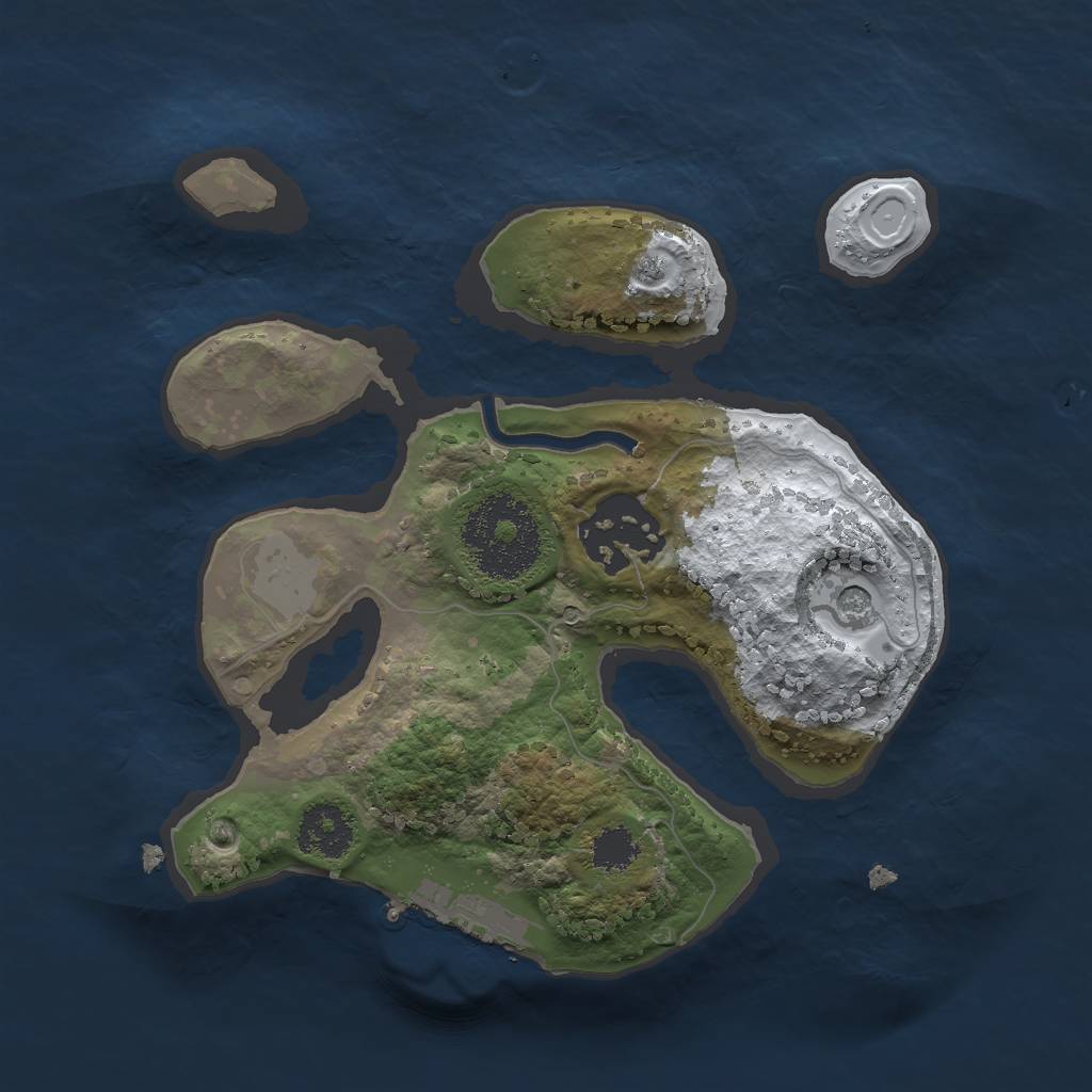 Rust Map: Procedural Map, Size: 2048, Seed: 3916003, 8 Monuments