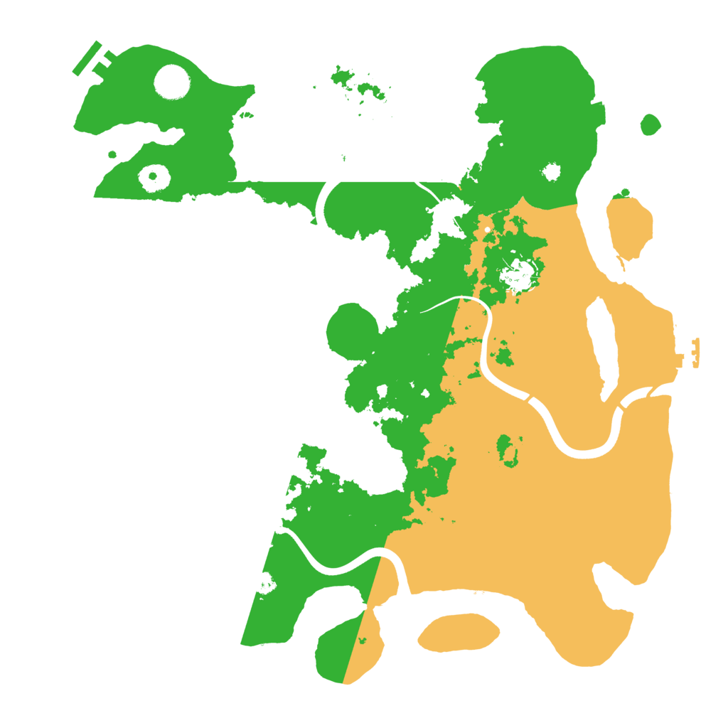 Biome Rust Map: Procedural Map, Size: 3700, Seed: 125471