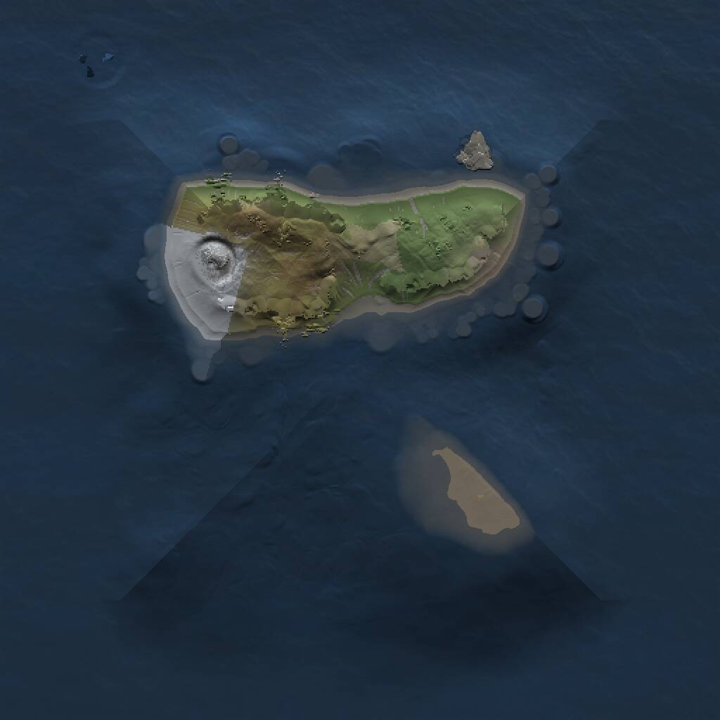 Rust Map: Procedural Map, Size: 1000, Seed: 4000, 1 Monuments