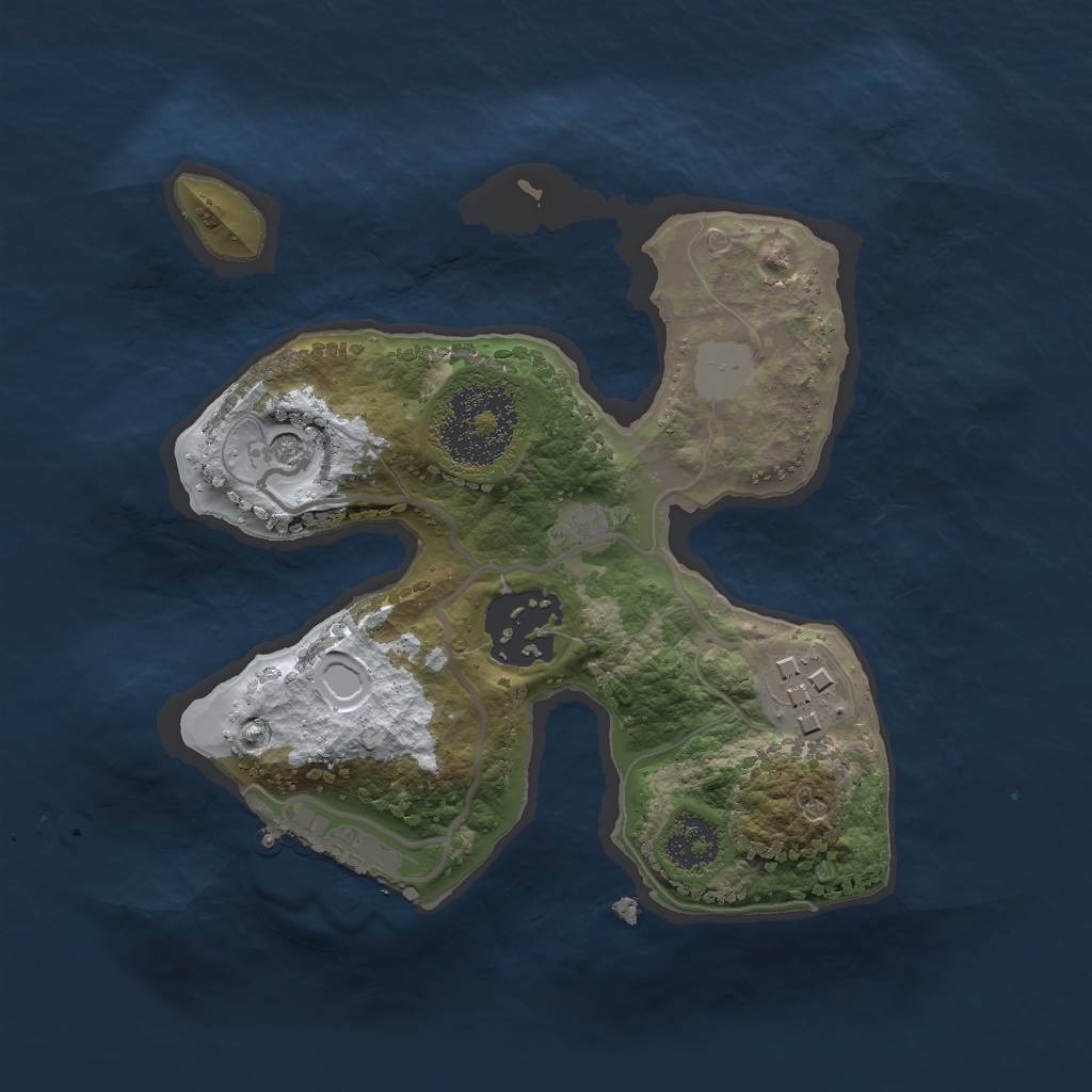 Rust Map: Procedural Map, Size: 2048, Seed: 2313349, 9 Monuments