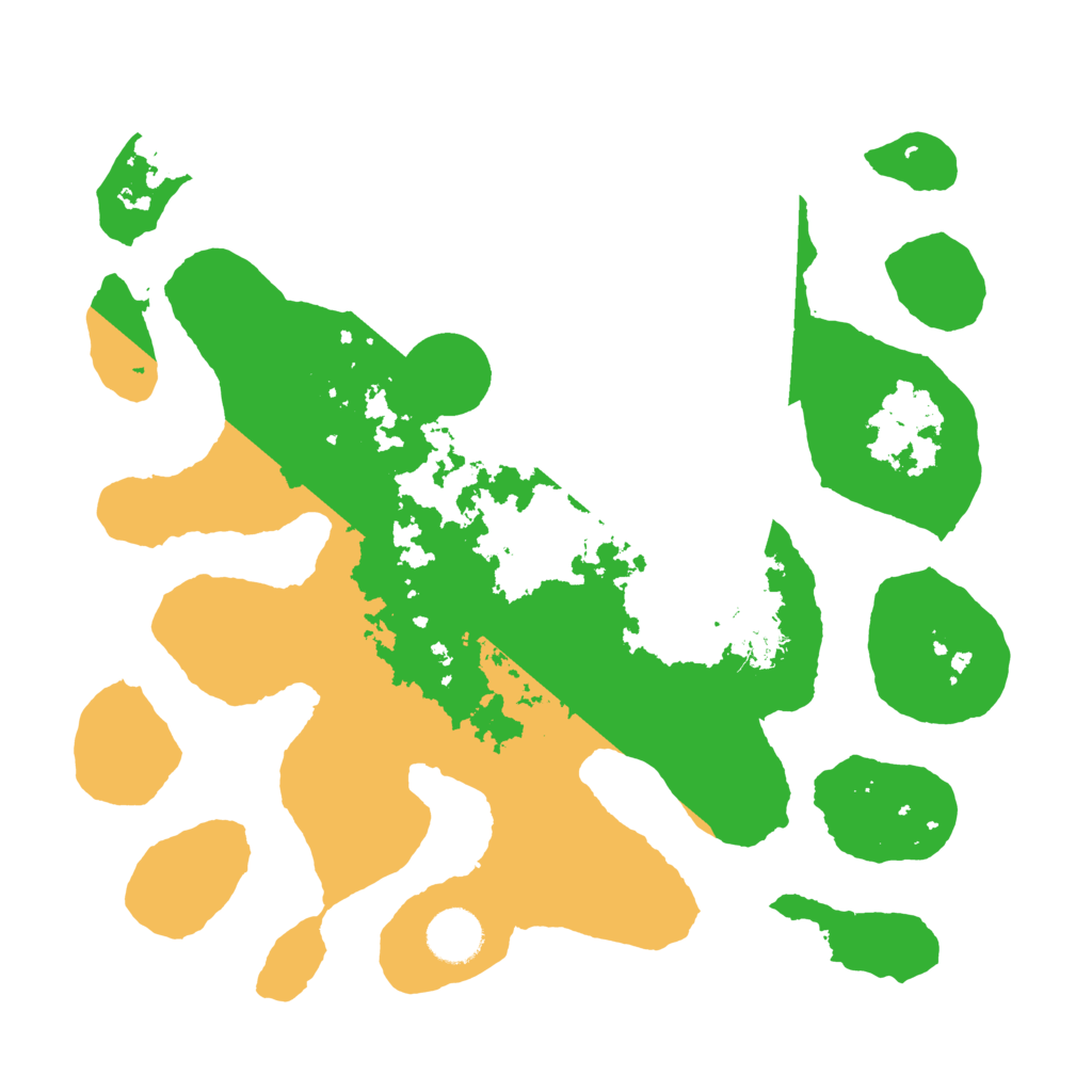 Biome Rust Map: Barren, Size: 3500, Seed: 532626