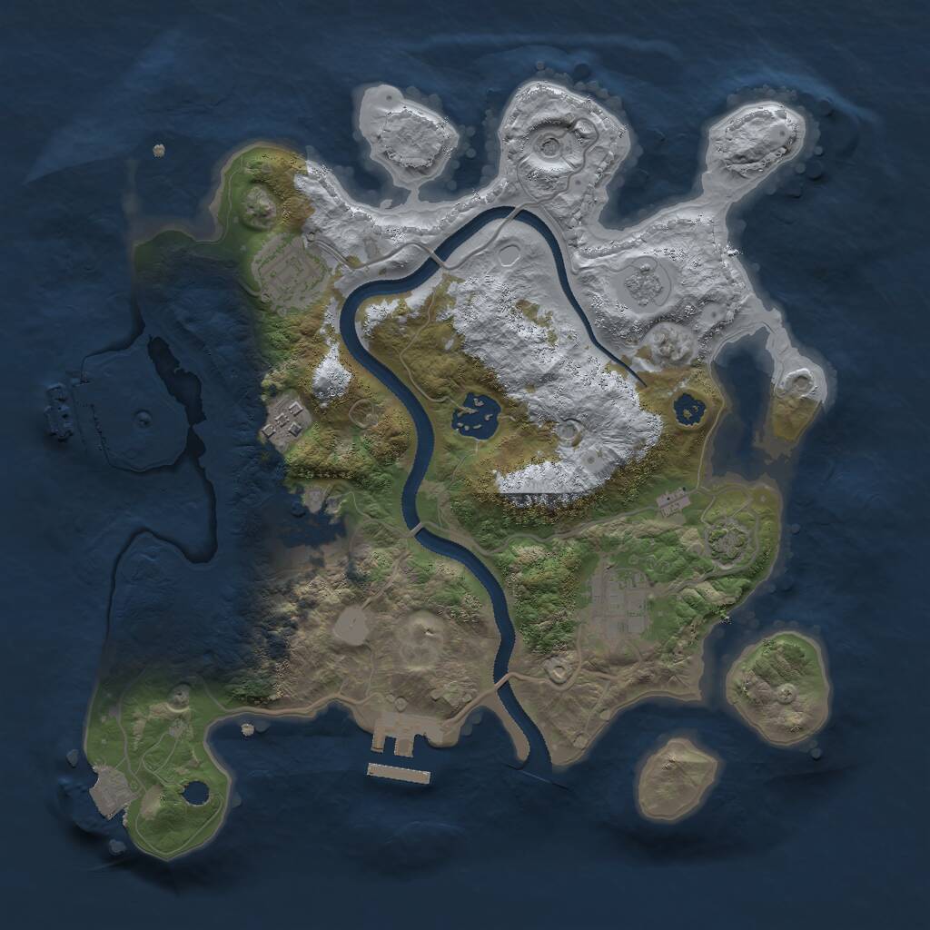 Rust Map: Procedural Map, Size: 3000, Seed: 10422, 11 Monuments