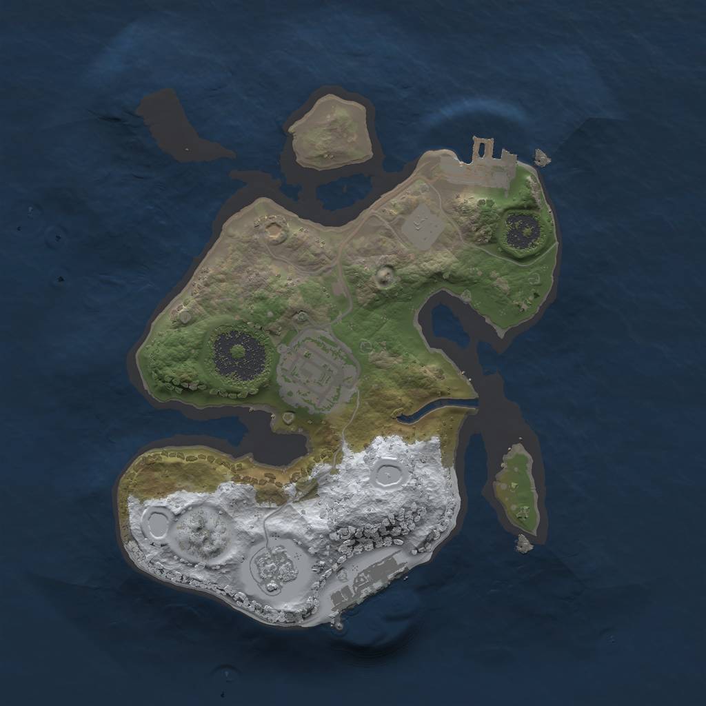 Rust Map: Procedural Map, Size: 2048, Seed: 2765066, 9 Monuments