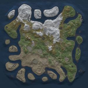 Thumbnail Rust Map: Procedural Map, Size: 4600, Seed: 14027, 19 Monuments