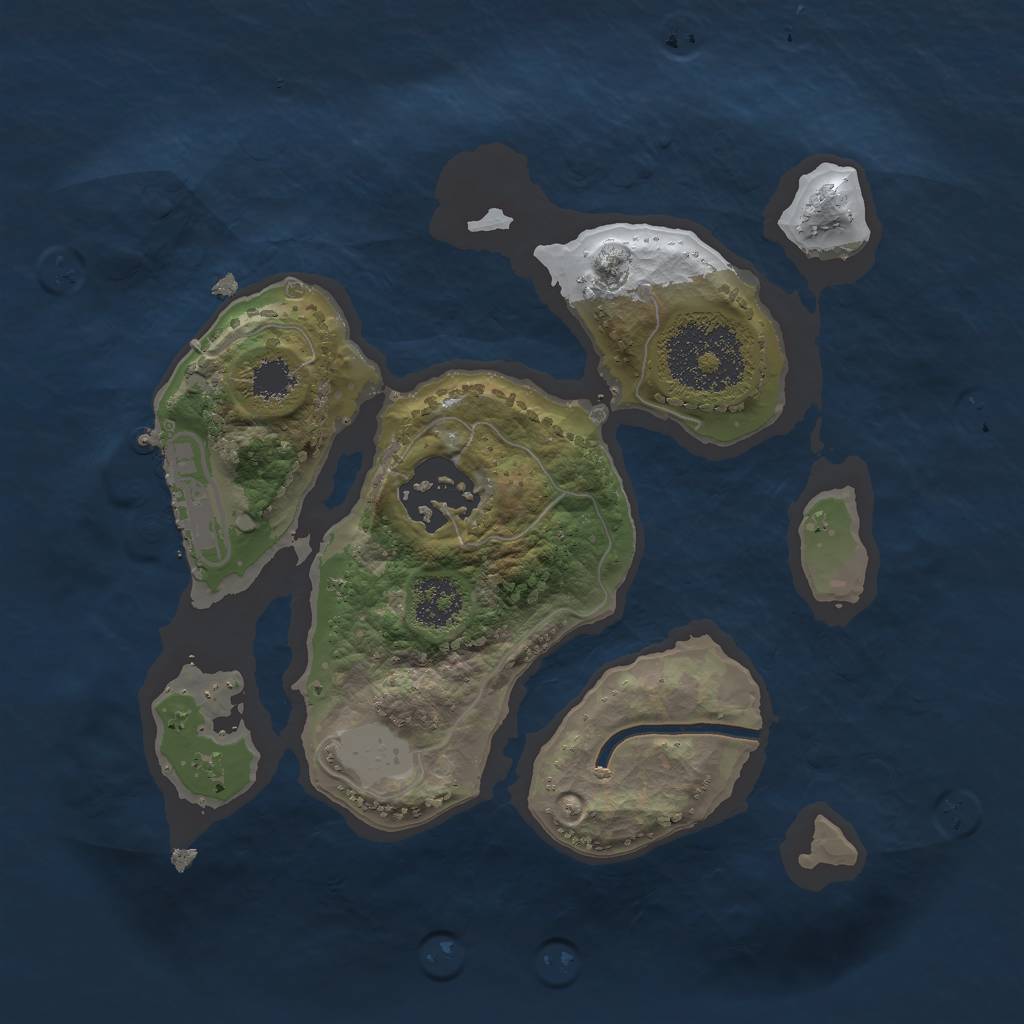 Rust Map: Procedural Map, Size: 2048, Seed: 5627813, 7 Monuments