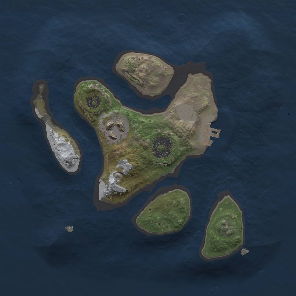 Rust Map: Procedural Map, Size: 2048, Seed: 2628595, 7 Monuments