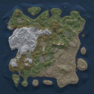 Thumbnail Rust Map: Procedural Map, Size: 4000, Seed: 3486489, 17 Monuments