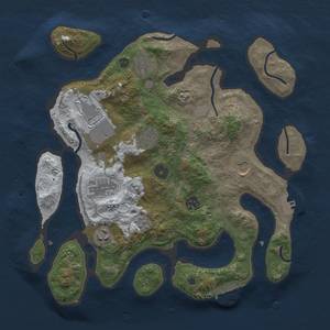 Thumbnail Rust Map: Procedural Map, Size: 3500, Seed: 66666, 16 Monuments