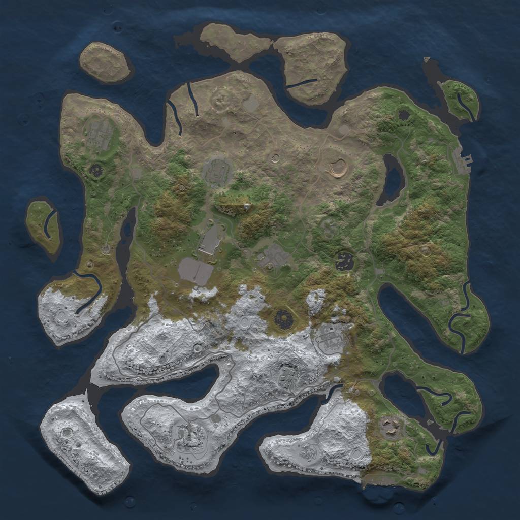 Rust Map: Procedural Map, Size: 4075, Seed: 2147483647, 19 Monuments