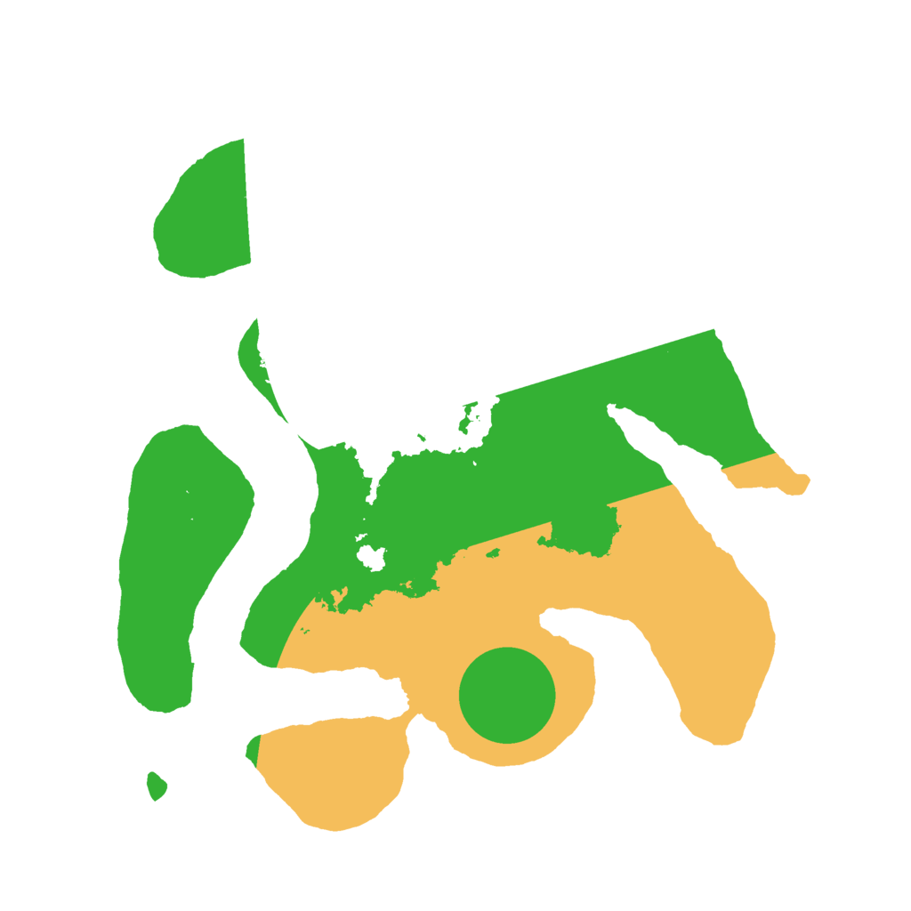 Biome Rust Map: Barren, Size: 2500, Seed: 666666