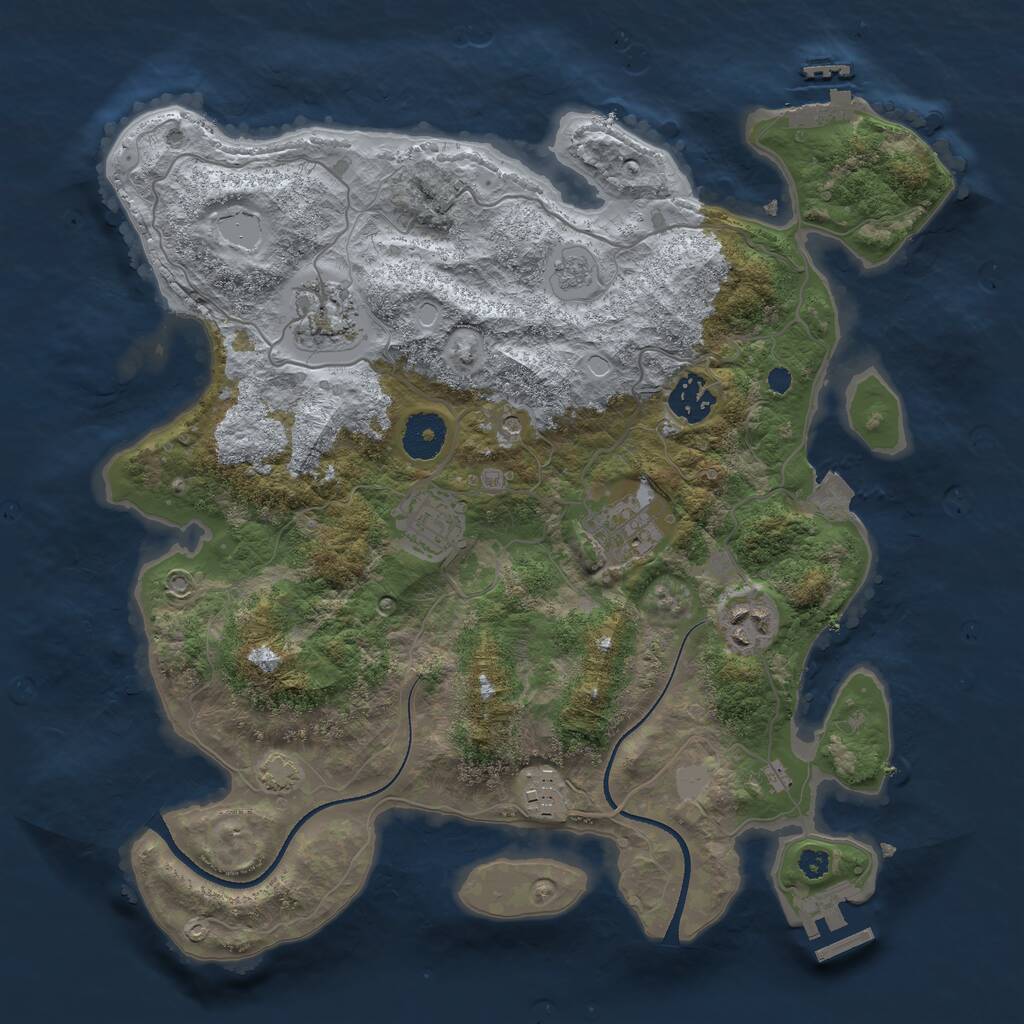 Rust Map: Procedural Map, Size: 3400, Seed: 15, 12 Monuments