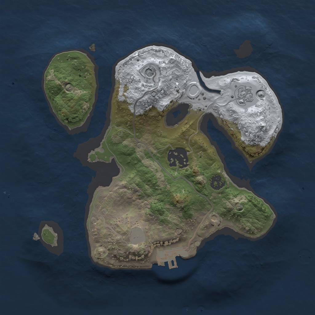 Rust Map: Procedural Map, Size: 2200, Seed: 1215838300, 9 Monuments
