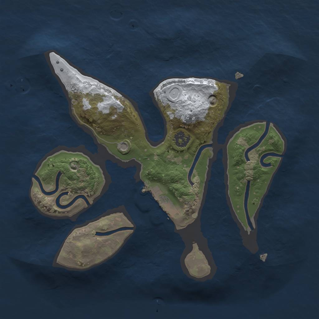 Rust Map: Procedural Map, Size: 2048, Seed: 6106618, 6 Monuments