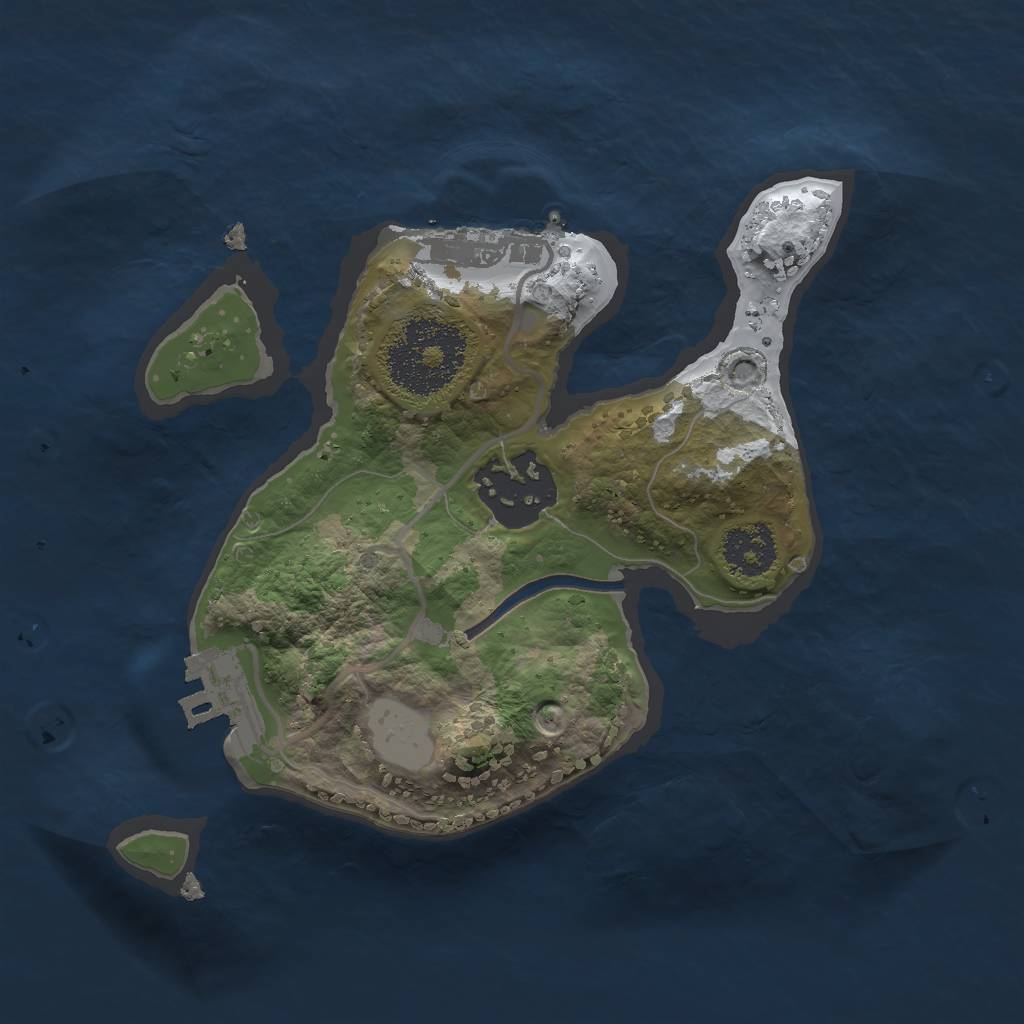 Rust Map: Procedural Map, Size: 2000, Seed: 13174, 8 Monuments