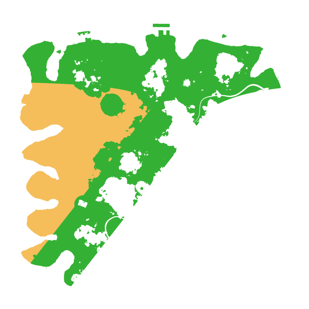 Biome Rust Map: Procedural Map, Size: 3700, Seed: 5740880