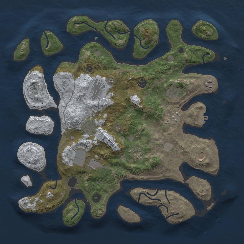 Rust Map: Procedural Map, Size: 4000, Seed: 178992, 17 Monuments
