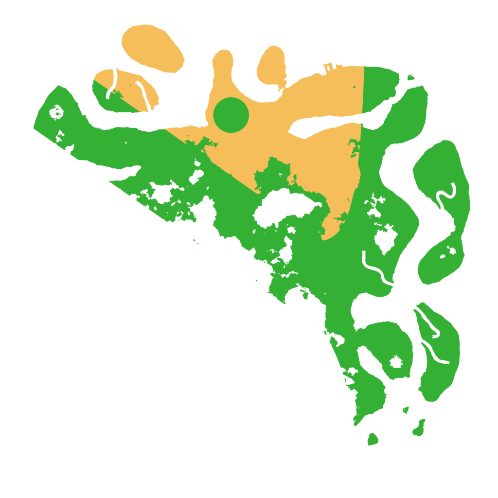 Biome Rust Map: Procedural Map, Size: 3700, Seed: 1264083