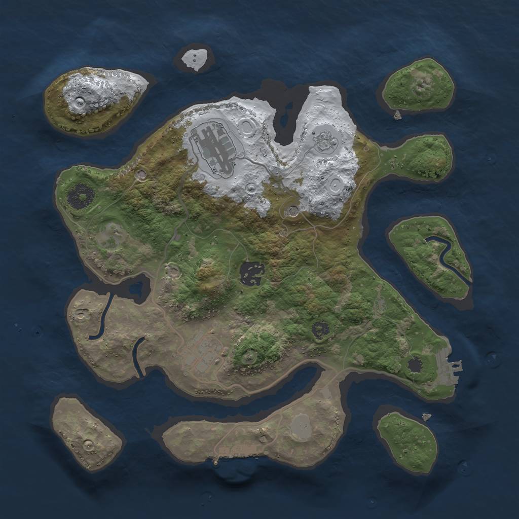 Rust Map: Procedural Map, Size: 3000, Seed: 1731593779, 12 Monuments