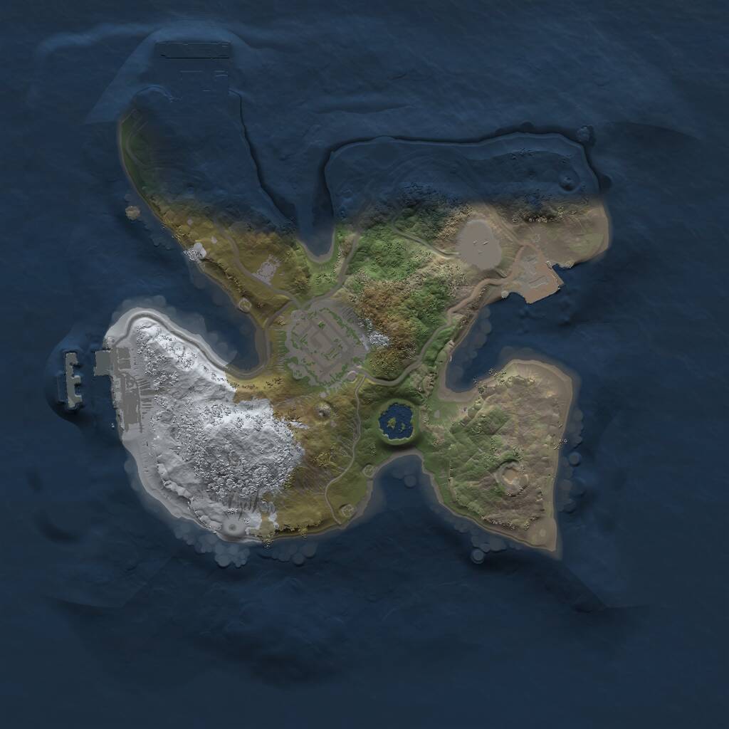 Rust Map: Procedural Map, Size: 2048, Seed: 1794029, 4 Monuments