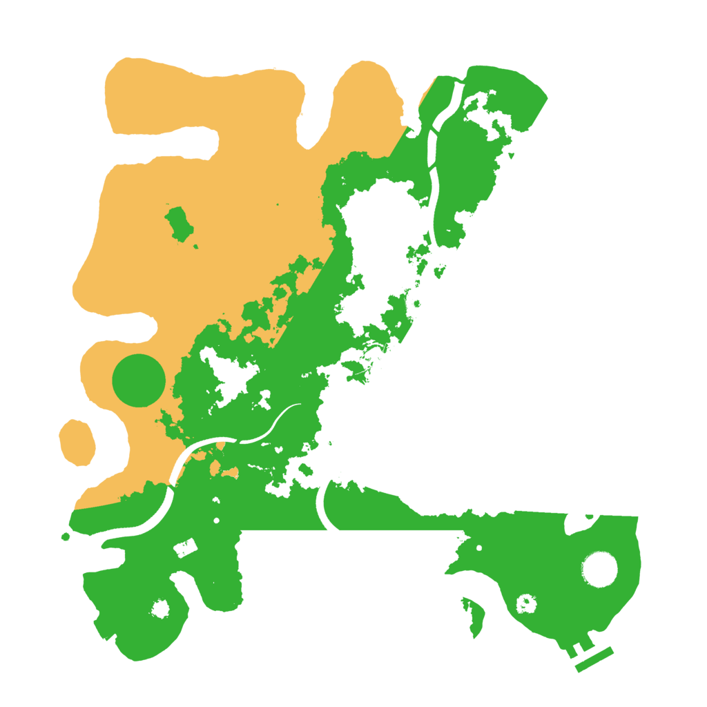 Biome Rust Map: Procedural Map, Size: 3500, Seed: 127150