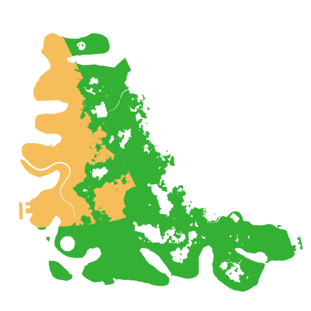 Biome Rust Map: Procedural Map, Size: 3700, Seed: 5797495
