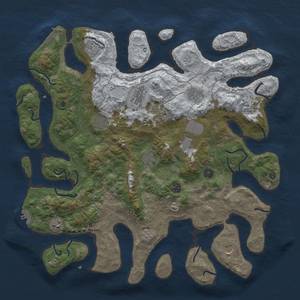 Thumbnail Rust Map: Procedural Map, Size: 4500, Seed: 991327, 20 Monuments