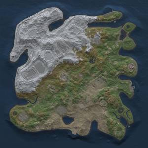 Thumbnail Rust Map: Procedural Map, Size: 3700, Seed: 6230591, 17 Monuments