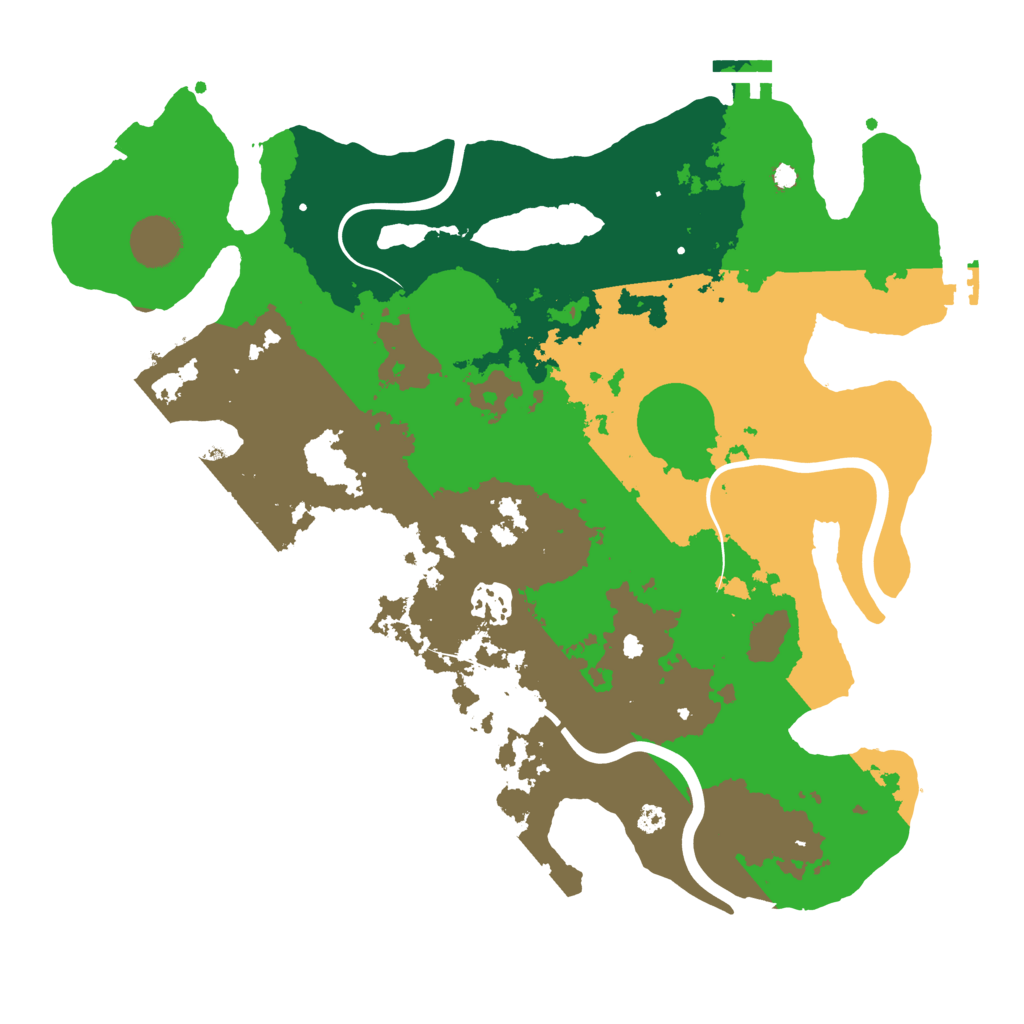 Biome Rust Map: Procedural Map, Size: 3500, Seed: 305518