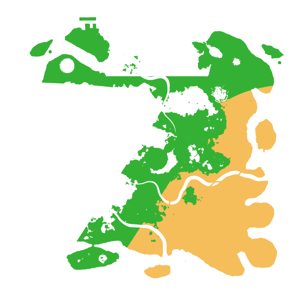 Biome Rust Map: Procedural Map, Size: 3700, Seed: 3149582