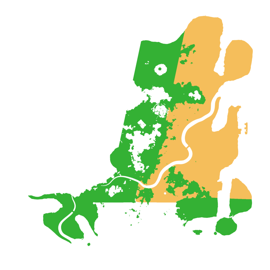 Biome Rust Map: Procedural Map, Size: 3500, Seed: 3740164