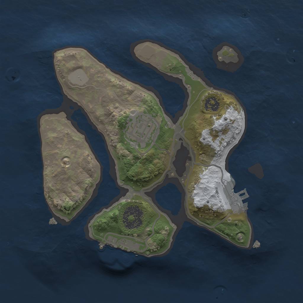 Rust Map: Procedural Map, Size: 2000, Seed: 98, 8 Monuments