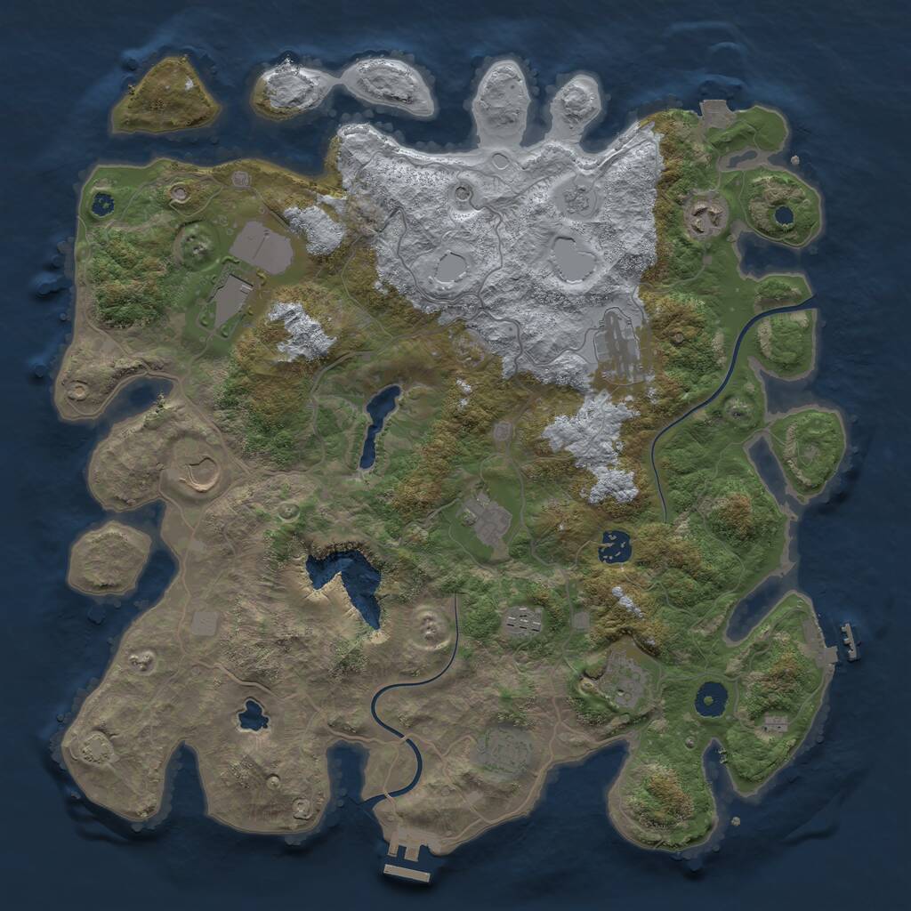 Rust Map: Procedural Map, Size: 4000, Seed: 2524019, 15 Monuments