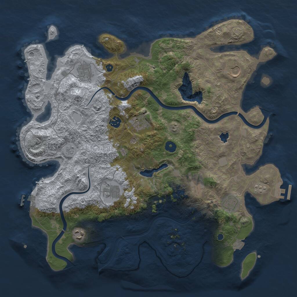 Rust Map: Procedural Map, Size: 4000, Seed: 5880541, 15 Monuments