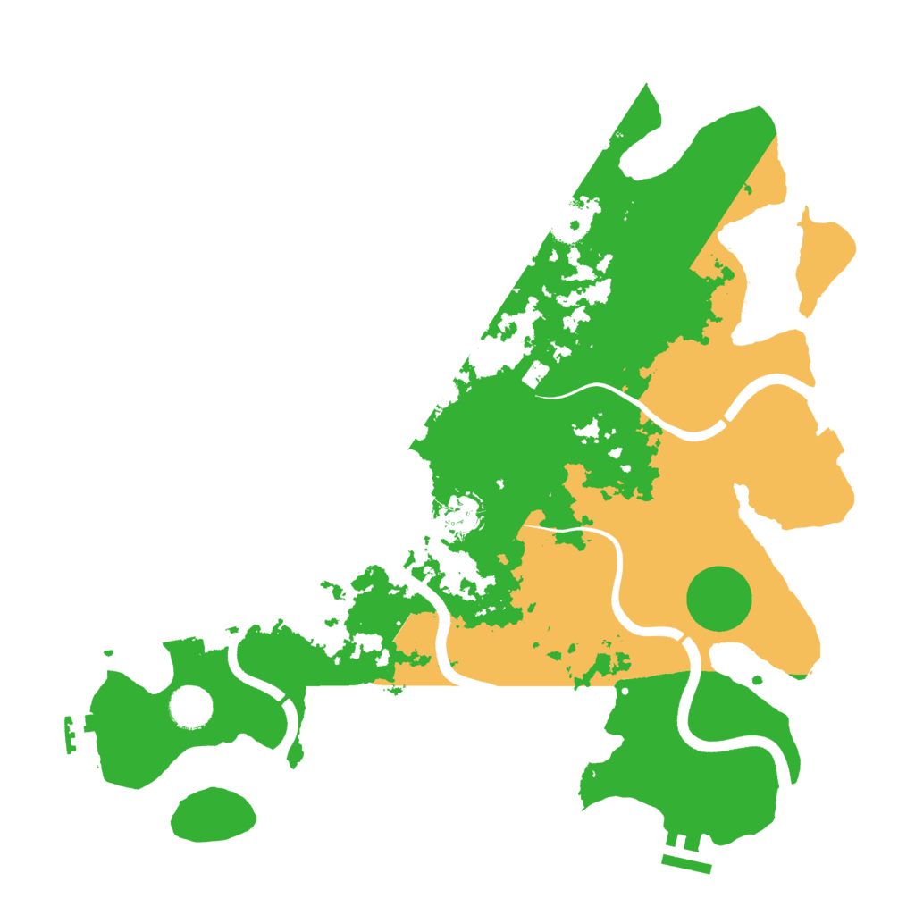 Biome Rust Map: Procedural Map, Size: 3700, Seed: 2953098