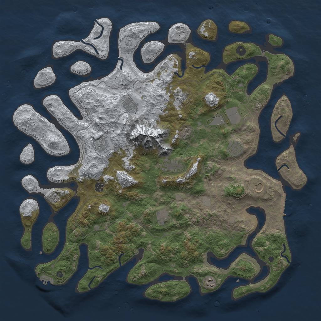 Rust Map: Procedural Map, Size: 5000, Seed: 9956235, 20 Monuments