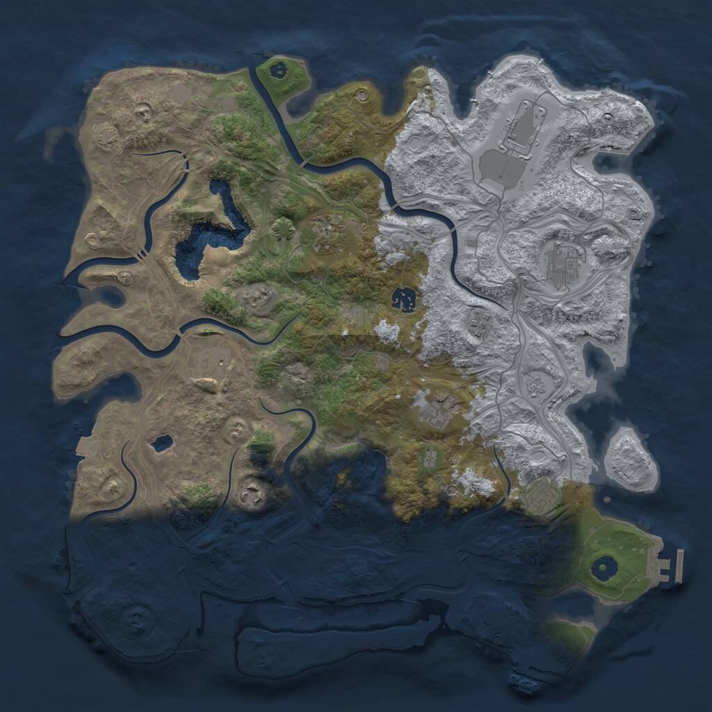 Rust Map: Procedural Map, Size: 4250, Seed: 12071953, 15 Monuments