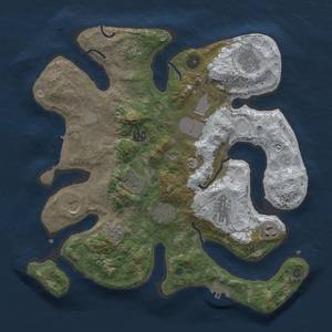 Thumbnail Rust Map: Procedural Map, Size: 3600, Seed: 809601856, 19 Monuments