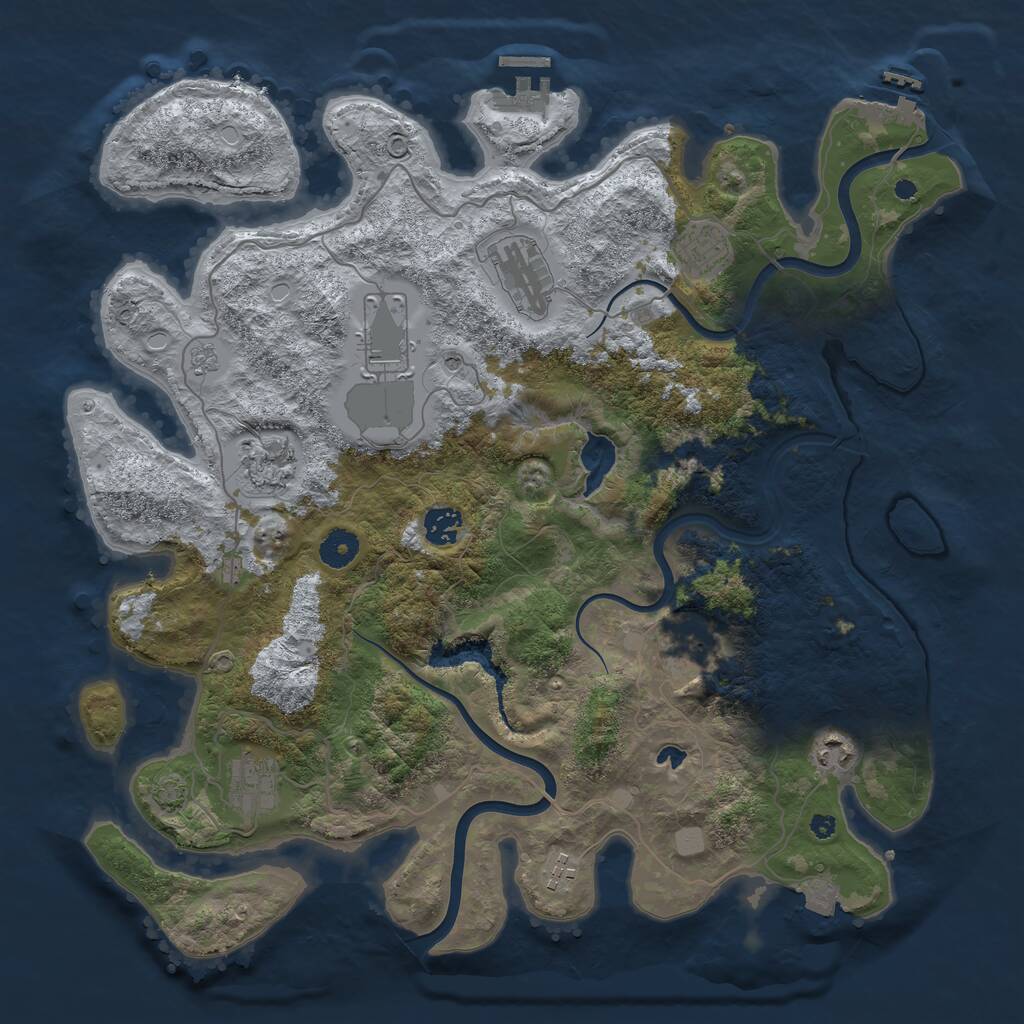 Rust Map: Procedural Map, Size: 4000, Seed: 472060328, 15 Monuments