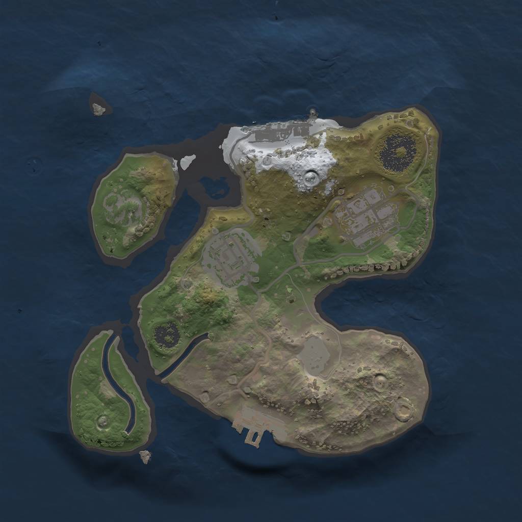 Rust Map: Procedural Map, Size: 2100, Seed: 5, 9 Monuments
