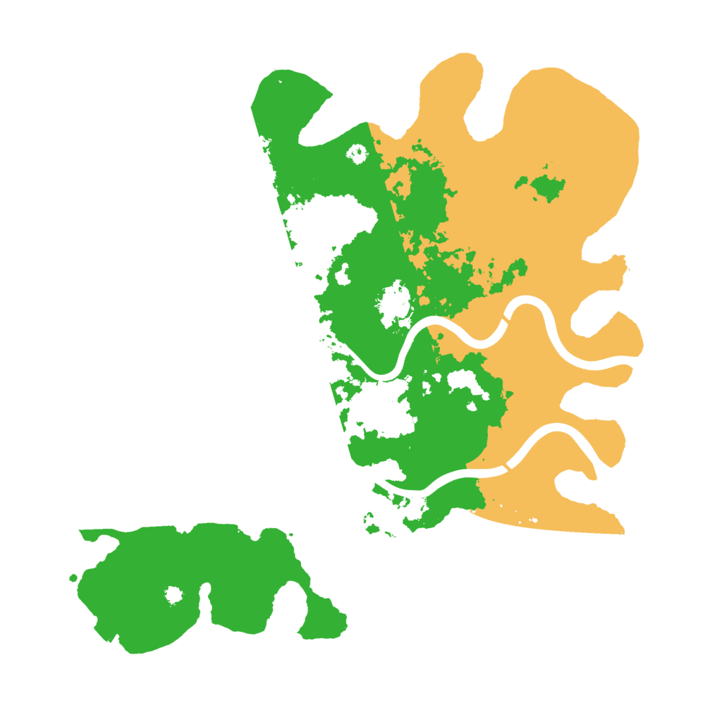 Biome Rust Map: Procedural Map, Size: 3700, Seed: 73134