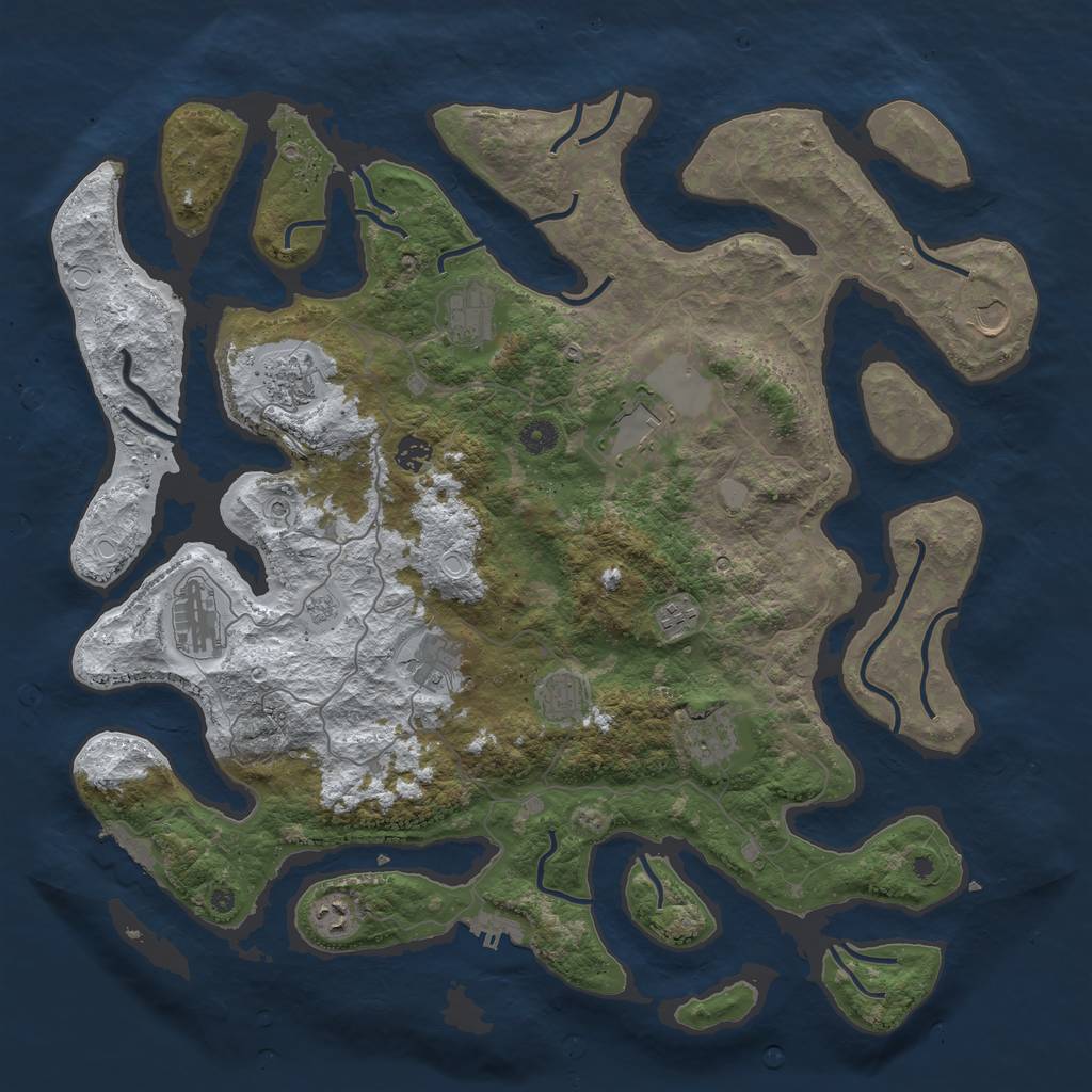 Rust Map: Procedural Map, Size: 4550, Seed: 25091983, 20 Monuments