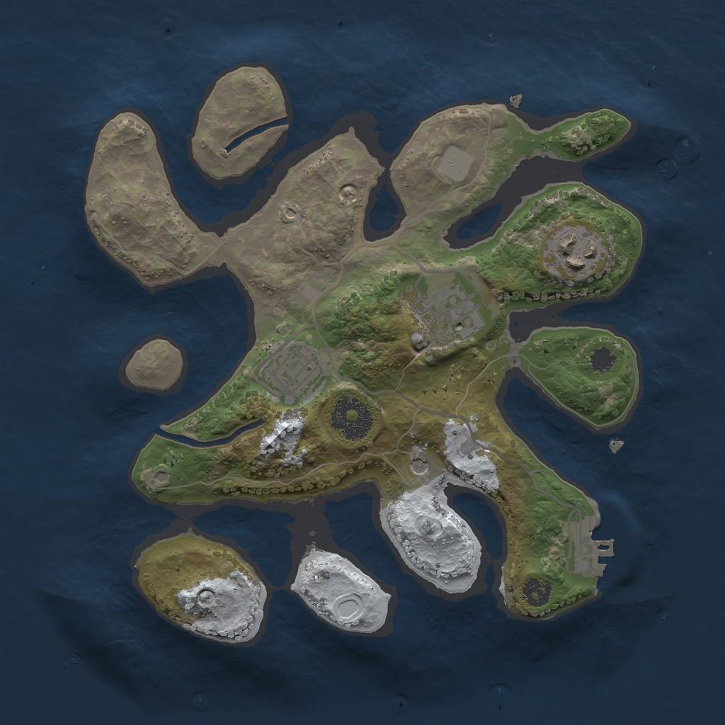 Rust Map: Procedural Map, Size: 2600, Seed: 267, 10 Monuments