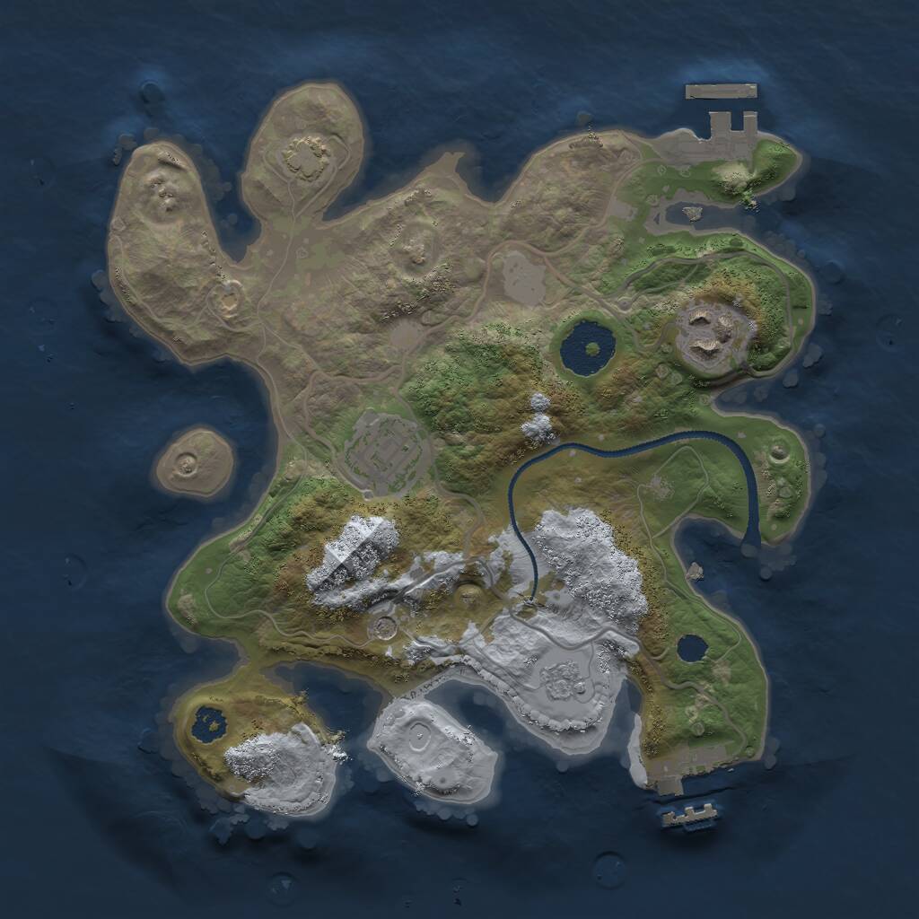 Rust Map: Procedural Map, Size: 2600, Seed: 267, 8 Monuments