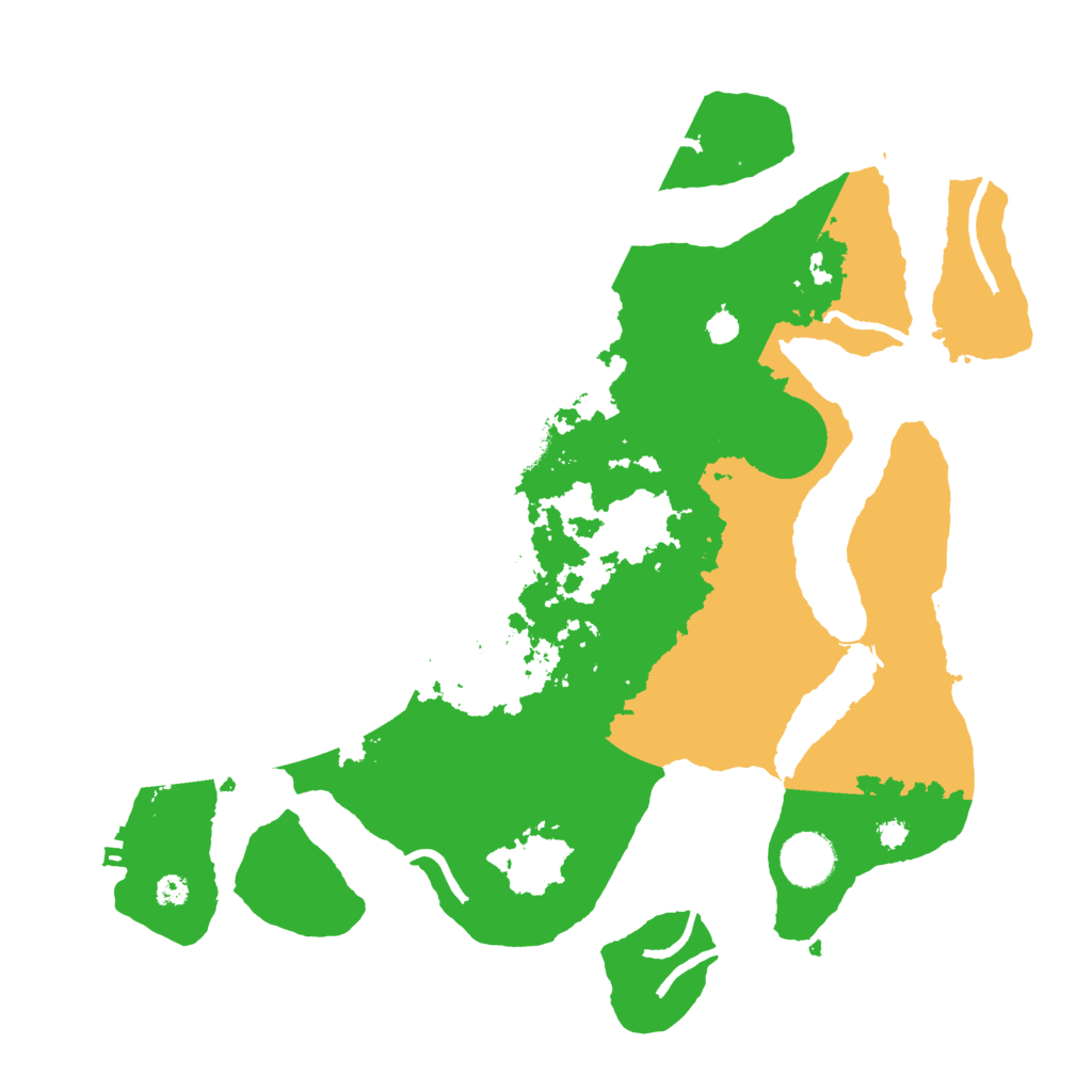 Biome Rust Map: Procedural Map, Size: 3500, Seed: 4819225