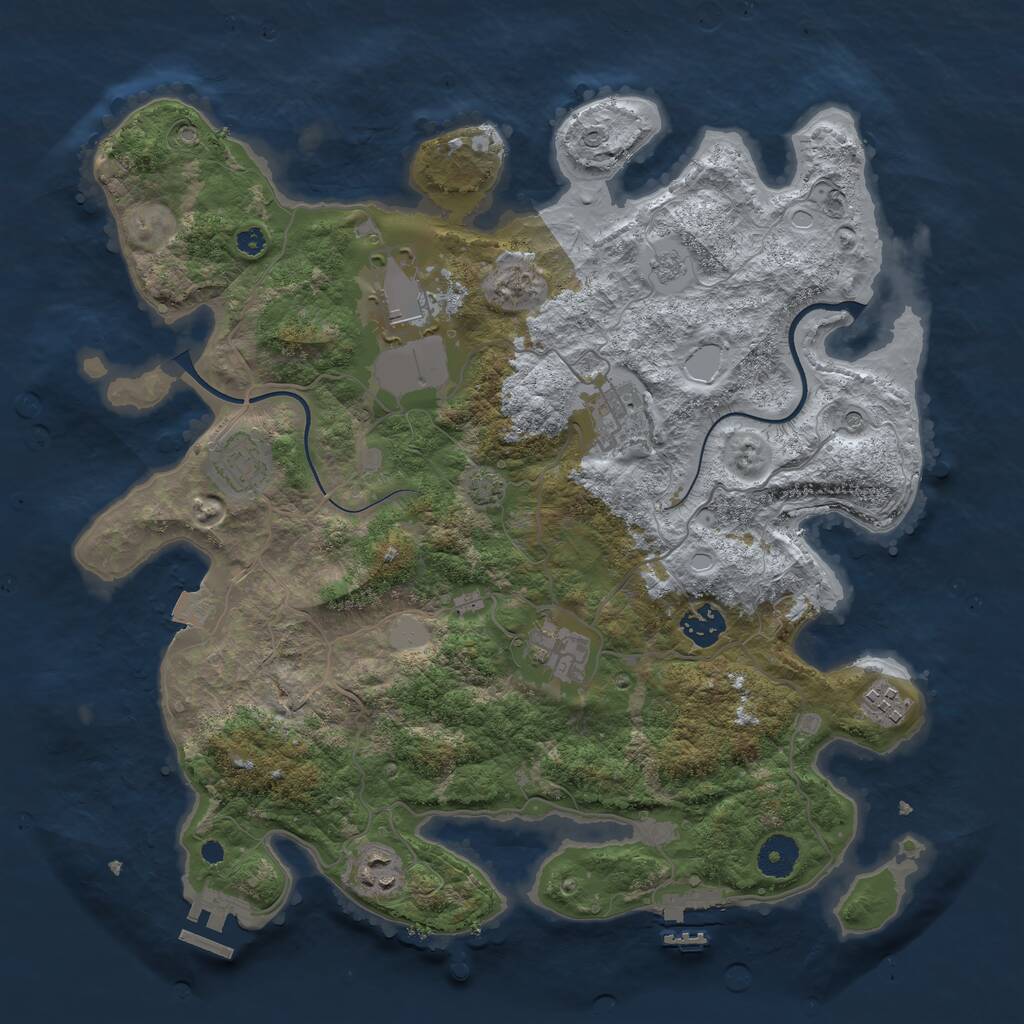 Rust Map: Procedural Map, Size: 3700, Seed: 2019700, 13 Monuments