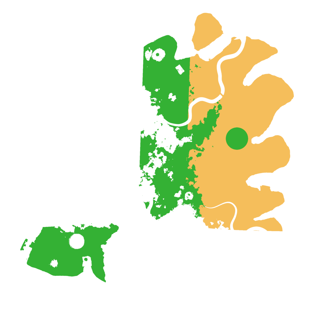 Biome Rust Map: Procedural Map, Size: 3700, Seed: 4028469