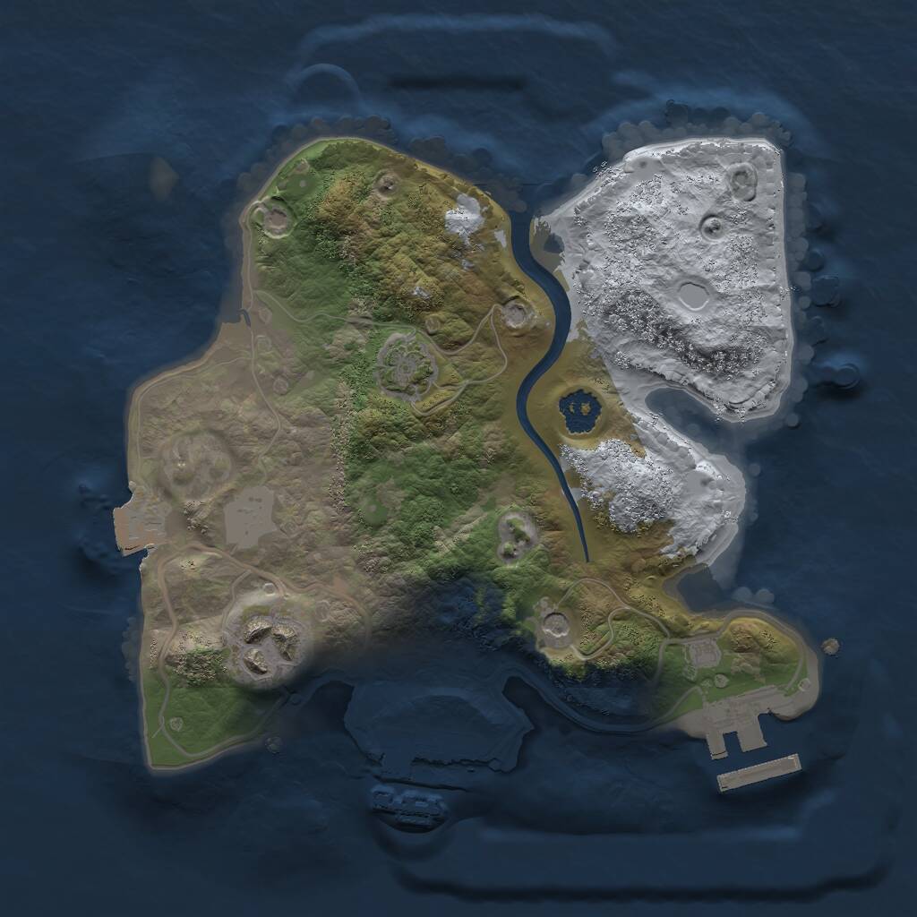Rust Map: Procedural Map, Size: 2200, Seed: 4182019, 6 Monuments