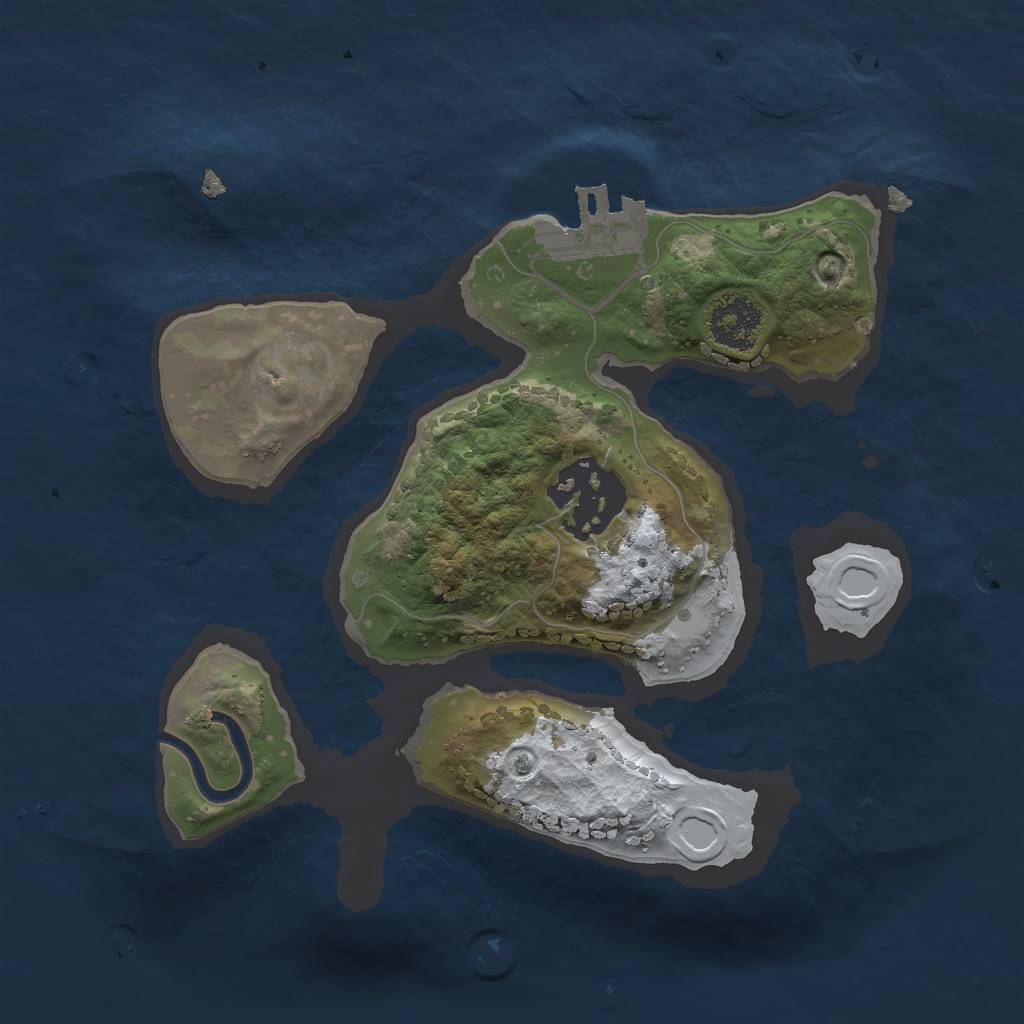 Rust Map: Procedural Map, Size: 2000, Seed: 12465, 7 Monuments